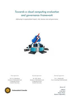 Cloud governance frameworks - Utrecht University Repository