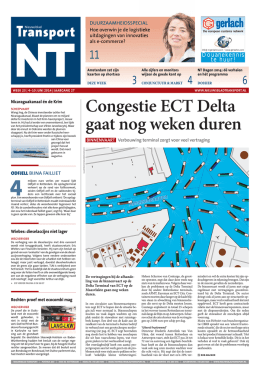 Congestie ECT Delta gaat nog weken duren