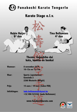 Meer informatie - Funakoshi Karate Tongerlo