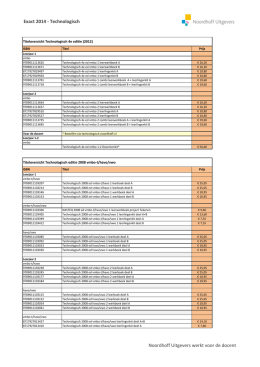 Exact 2014 -‐ Technologisch Noordhoff Uitgevers werkt voor de