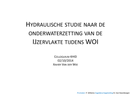 Hydraulische studie naar de onderwaterzetting van de