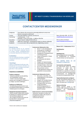 CONTACTCENTER MEDEWERKER - Philipse Business School