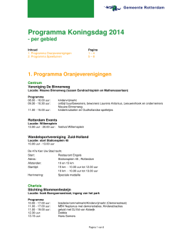 Programma Koningsdag 2014