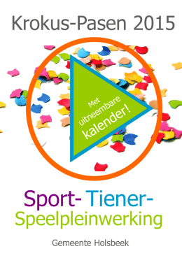 Voorjaarsbrochure vakantiewerkingen 2015
