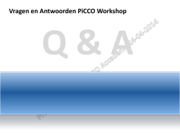 Vragen en Antwoorden PiCCO Workshop