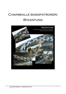 Chainmaille basispatronen: Chainmaille basispatronen: Byzantijns
