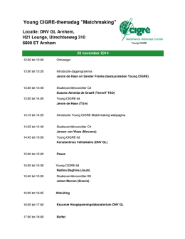 Young CIGRE-themadag "Matchmaking"