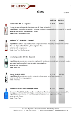 1 excl. btw incl. btw Beefeater Gin 40% 1L
