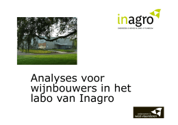 Analyses voor wijnbouwers in het labo van Inagro (Marleen