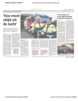 Artikel Brabants Dagblad 21-8-14 (PDF)