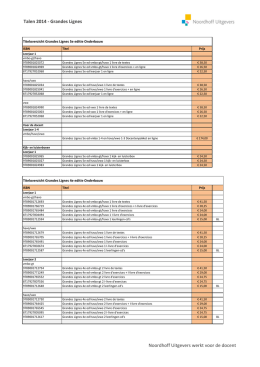 Talen 2014 -‐ Grandes Lignes Noordhoff Uitgevers werkt voor de