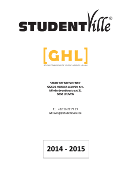 Huisreglement GHL 2014-2015