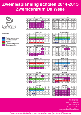 Zwemplanning 2014 - 2015 gr.