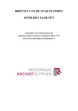 001 Transcriptie Ingekomen Brieven 1571