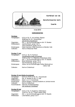 Kerkblad 4 mei 2014