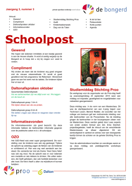 Schoolpost - De Bongerd