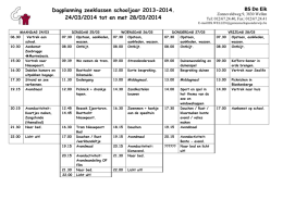 Planning zeeklas 2013-2014 - Basisschool De Eik Wellen