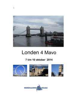 Londen 4 Mavo
