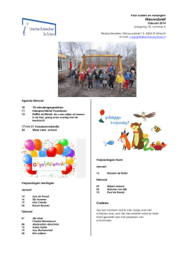 Februari 2014 - De Utrechtse Buitenschool De Schans