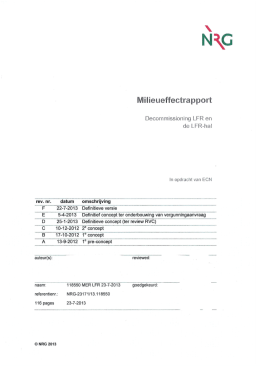 "Milieueffectrapport ontmanteling LFR" PDF
