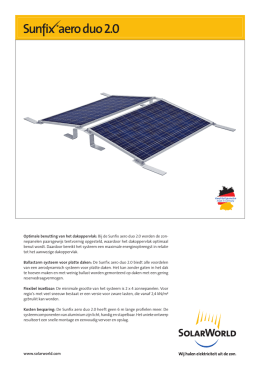 Optimale benutting van het dakoppervlak: Bij de Sunfix aero duo 2.0