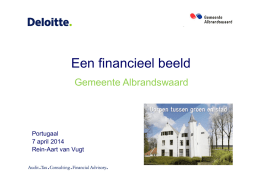 Presentatie Deliotte een financieel beeld 7 april 2014