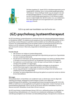 (GZ)-psycholoog /systeemtherapeut