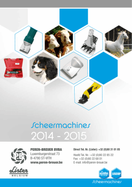 Scheermachines LISTER-LISCOP 2014-2015 NL