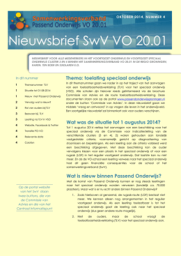 Nieuwsbrief 4 - Passend Onderwijs Groningen