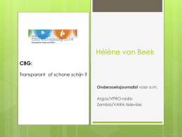 Hélène van Beek (onderzoeksjournalist) - CBG-MEB