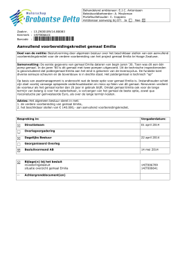 3e adviesnota (PDF - 36 kB) - Waterschap Brabantse Delta
