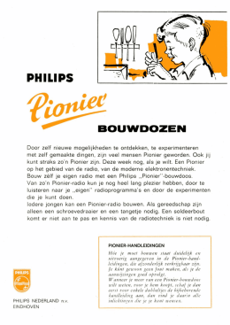 Philips Pioneer bouwdozen brochure
