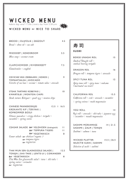 WICKED MENU - Wicked Wines