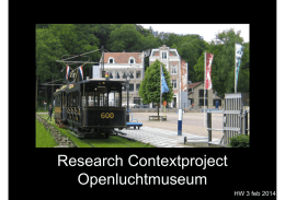 Research Contextproject Openluchtmuseum