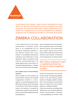 Productsheet Zimbra Collaboration
