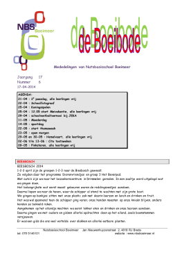 Boeibode 6 2013-2014 - Nutsbasisschool Boeimeer