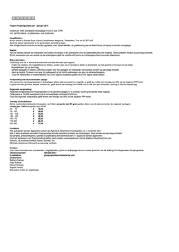 PPP Tarieven Plusproposities 2014