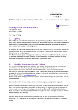 Lees het verslag van de contactdag