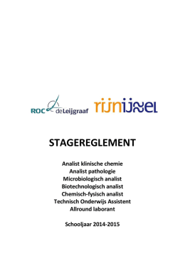 Stagereglement 2014-2015