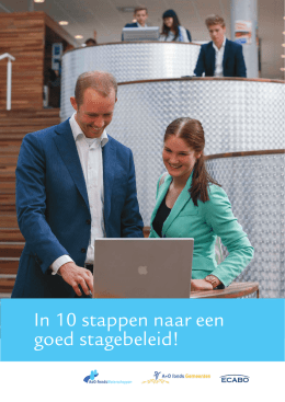 In 10 stappen naar een goed stagebeleid!