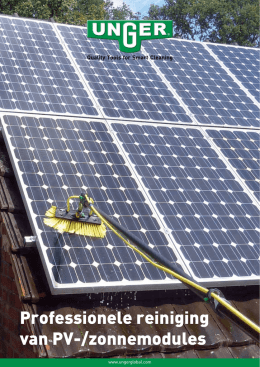 Professionele reiniging van PV-/zonnemodules