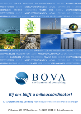Opleidingsprogramma 2015 - Bova Environmental Consulting