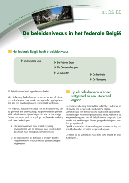 nr. 06.00 De beleidsniveaus in het federale België