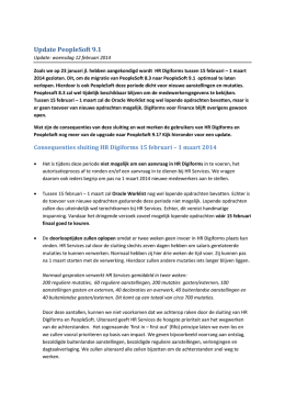 Update PeopleSoft 9.1 - TU Delft Medewerkers