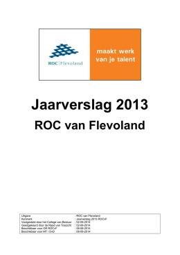 Jaarverslag 2013 - ROC van Flevoland