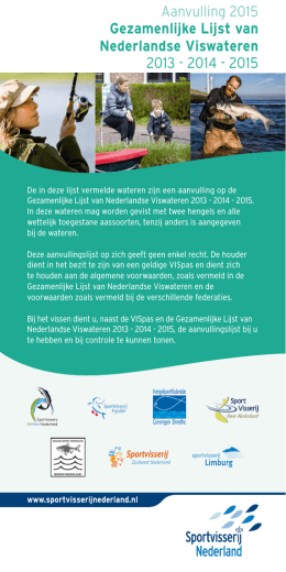 Aanvulling 2015 - Sportvisserij Nederland