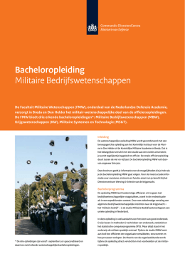 "Bacheloropleiding Militaire Bedrijfswetenschappen" PDF document