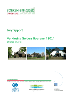 Juryrapport - Boerenerfgoed Gelderland