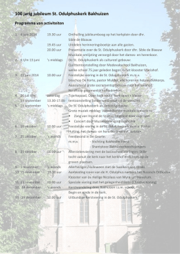 100 jarig jubileum St. Odulphuskerk Bakhuizen