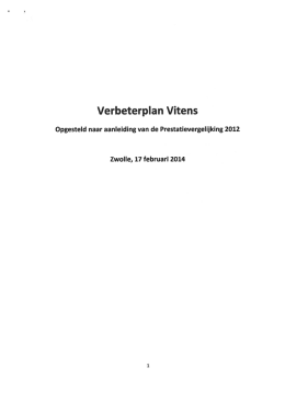 "Verbeterplan Vitens" PDF document